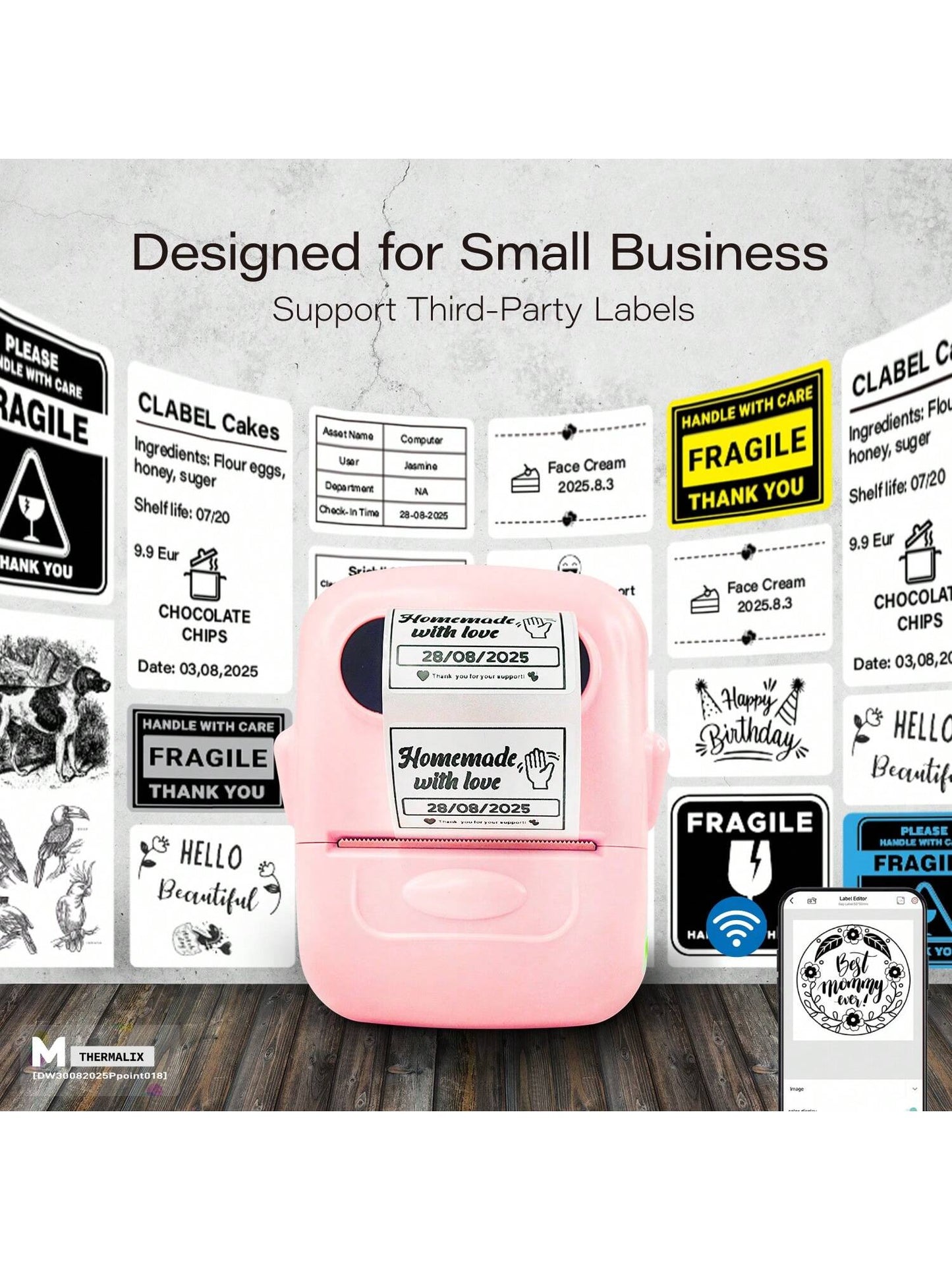 P50 Label Maker Machine With Tape, 2 Inch Portable Thermal Printer, Bluetooth Portable Label Printer