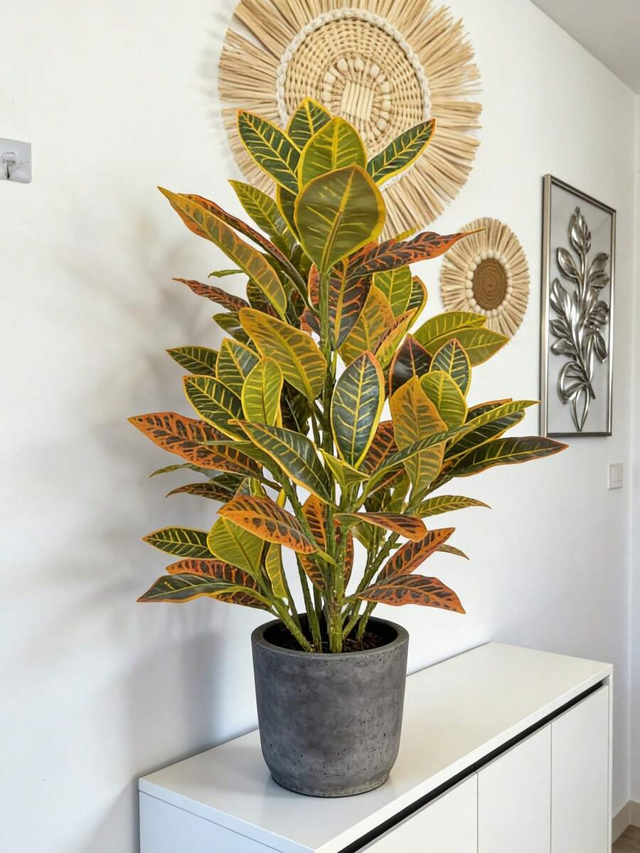 2 Pack Artificial Ficus Tree With Color Changing Leaves ( Without Pot )