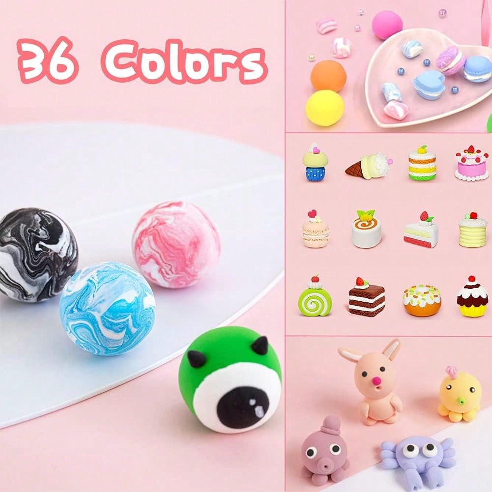 48 Colors Air Dry Clay Modeling Kit With 3 Sculpting Tools, DIY Magic Toy