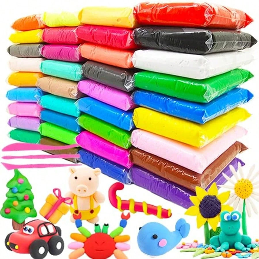 48 Colors Air Dry Clay Modeling Kit With 3 Sculpting Tools, DIY Magic Toy