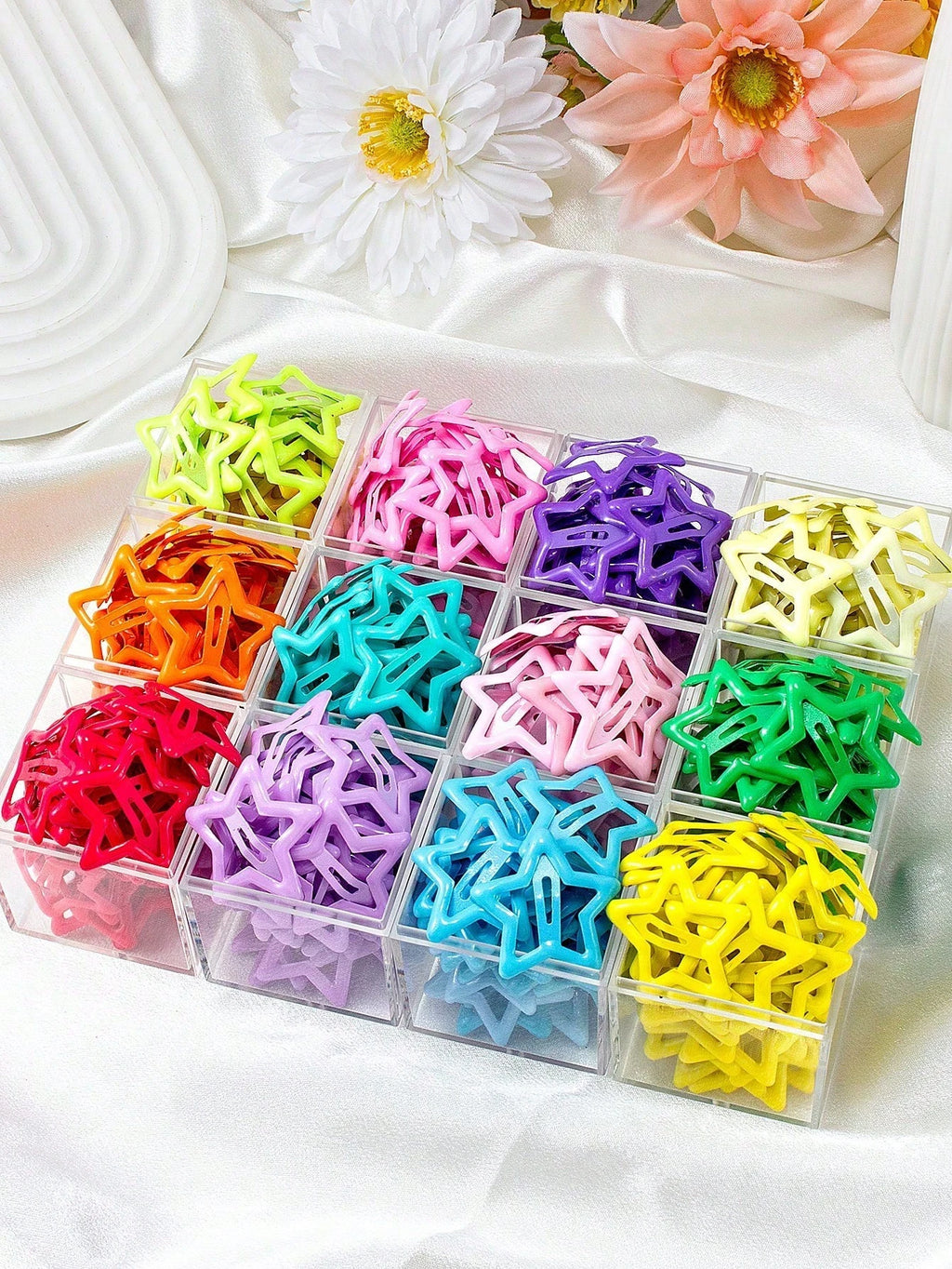 100 pcs  Cute Y2K Star-Shaped Snap Hair Clips, Star-Shaped