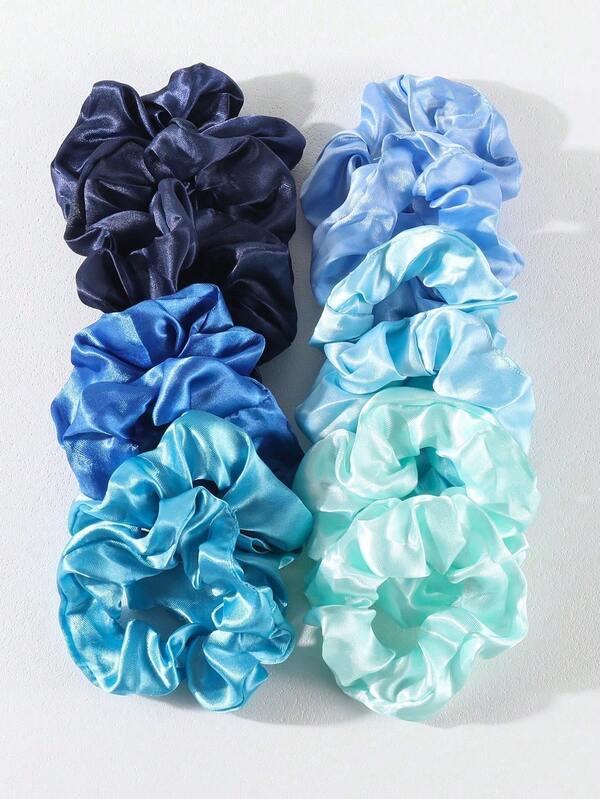 30pcs Random Color Satin Hair Ties, Suitable For Girls pony tails