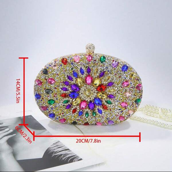 New Sunflower Diamond Buckle Fashion Dinner Bag Party Evening Dress