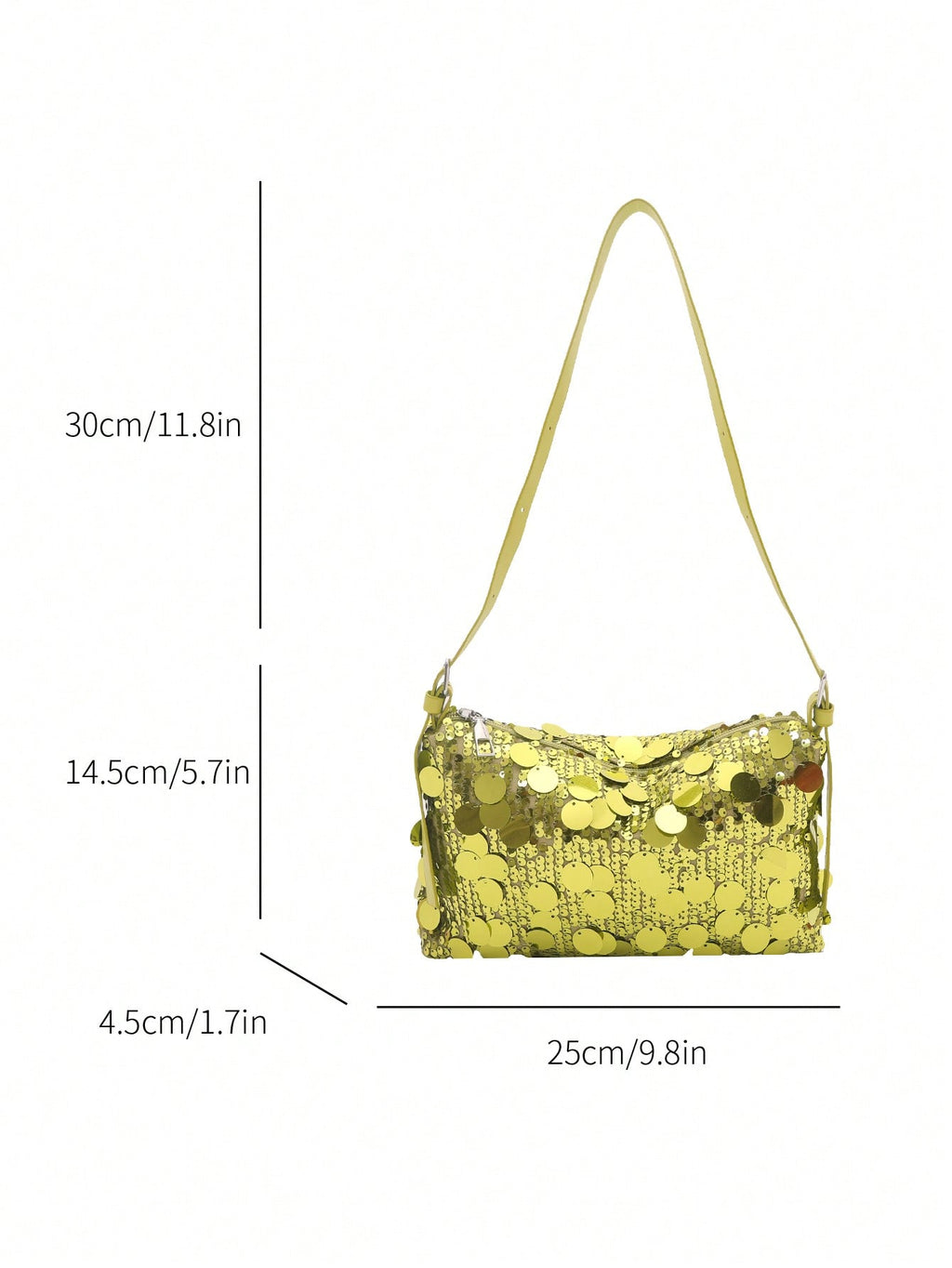 New Fashionable Sequin Handbag With Shoulder Strap, Suitable For Parties