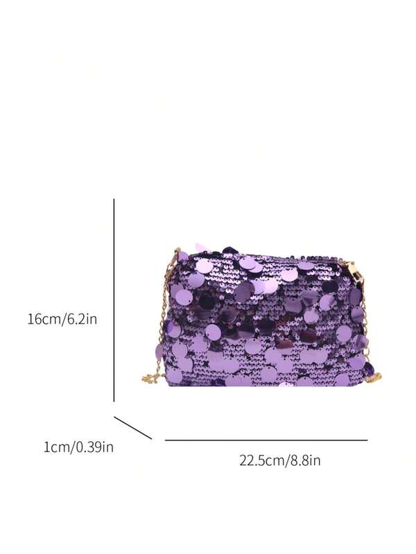 Sequin Shoulder Bag, Fashion Crossbody Bag, Evening Clutch Purse For Women