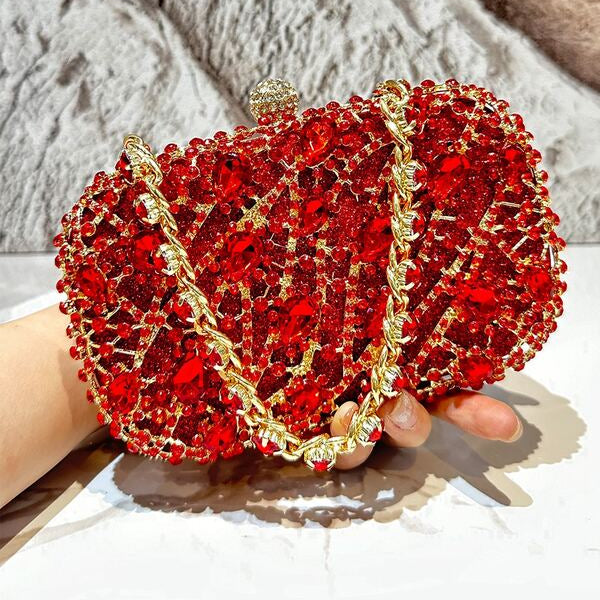 Fashionable Rhinestone Handbag, Women's Elegant Sparkling clutch