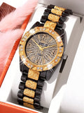 Luxury Golden & Black watch for women's