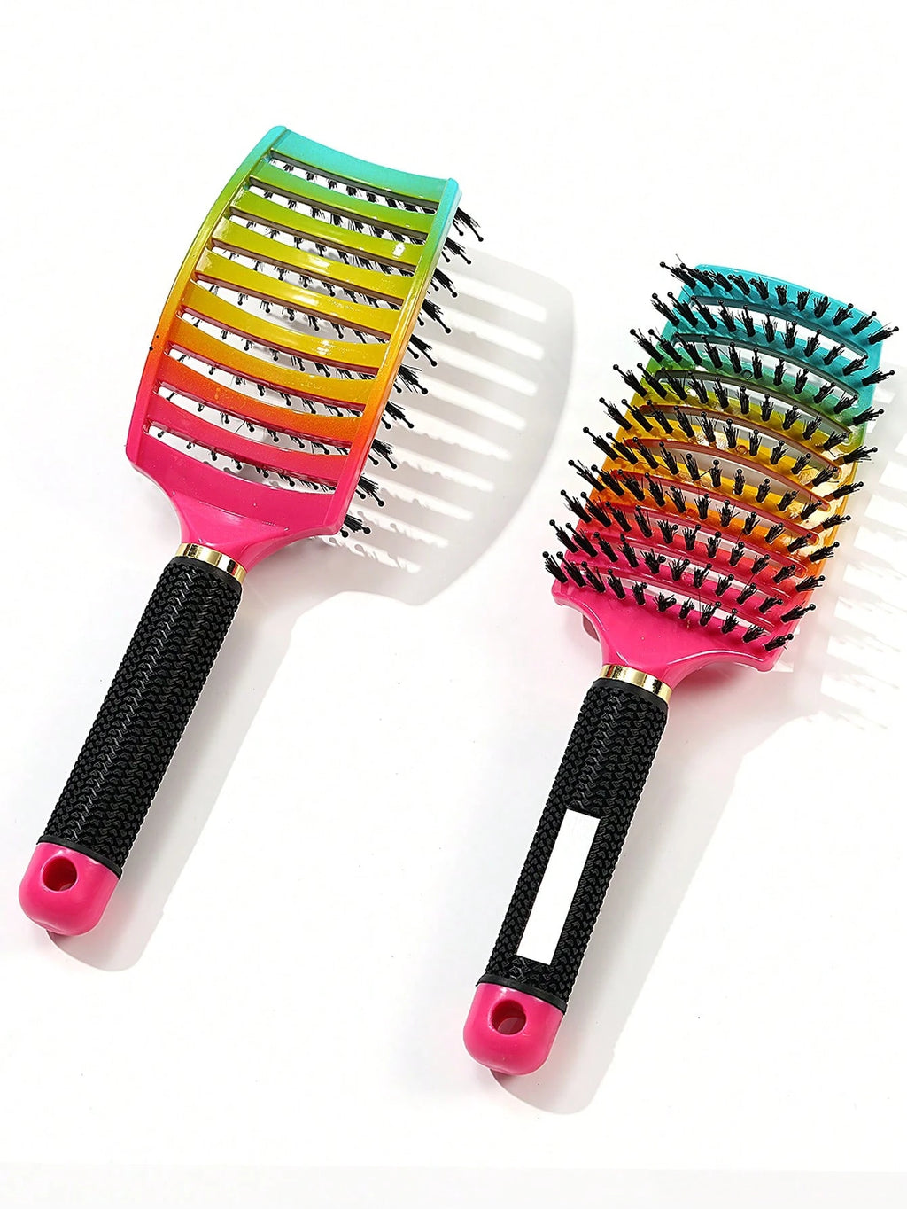 Gentle Scalp Massage Ergonomic Hair Brush - Vented Detangling And Styling