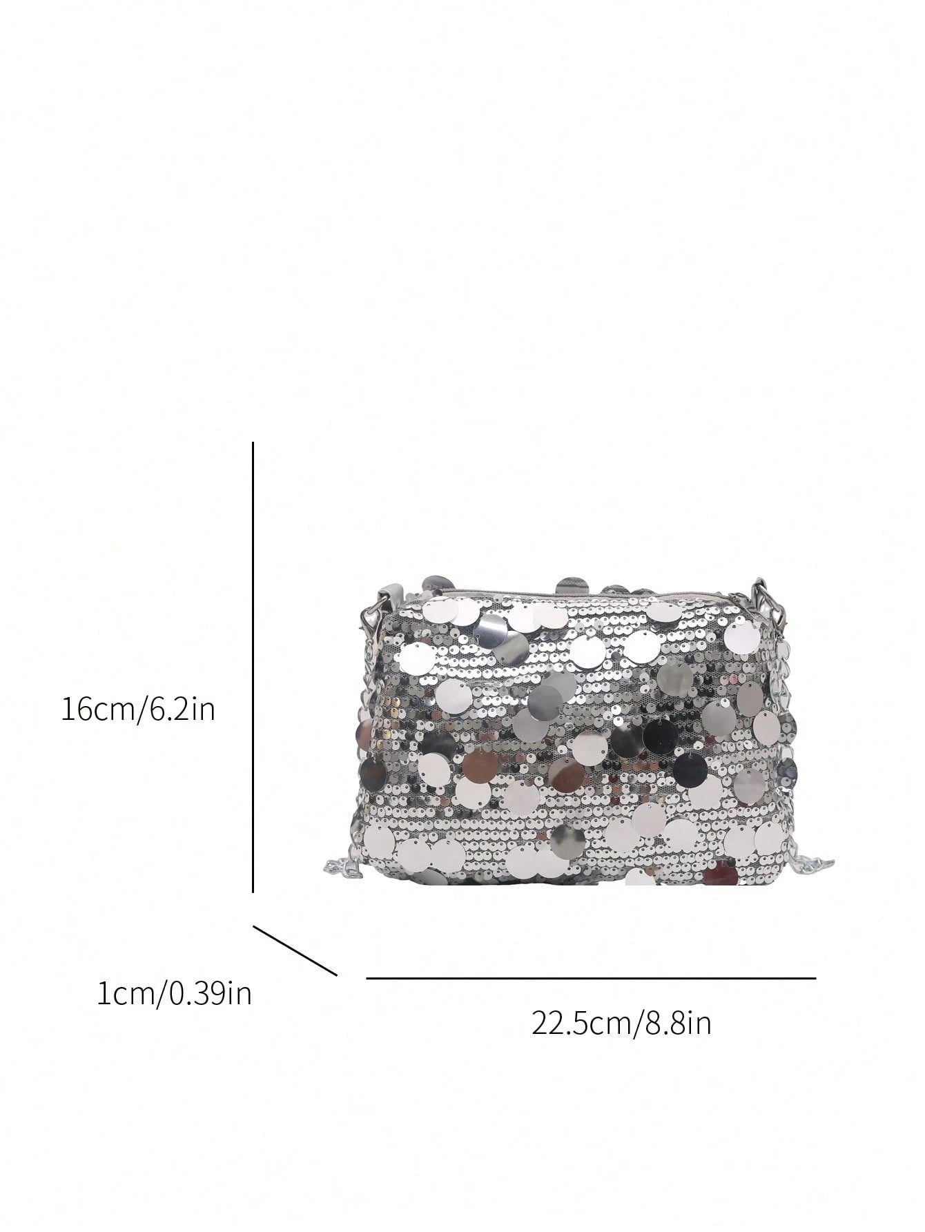 1pc Sequin Shoulder Bag, Fashion Crossbody Bag, Evening Clutch Purse For Women, Suitable For Party And Daily Use , Sequin