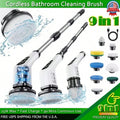 Electric Rotary Scrubber, Rechargeable Cleaning Brush, Shower Scrubber With 9 Brush Heads