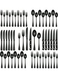 24 Pieces Stainless Steel Silverware Sets With Steak Knives Service For 8