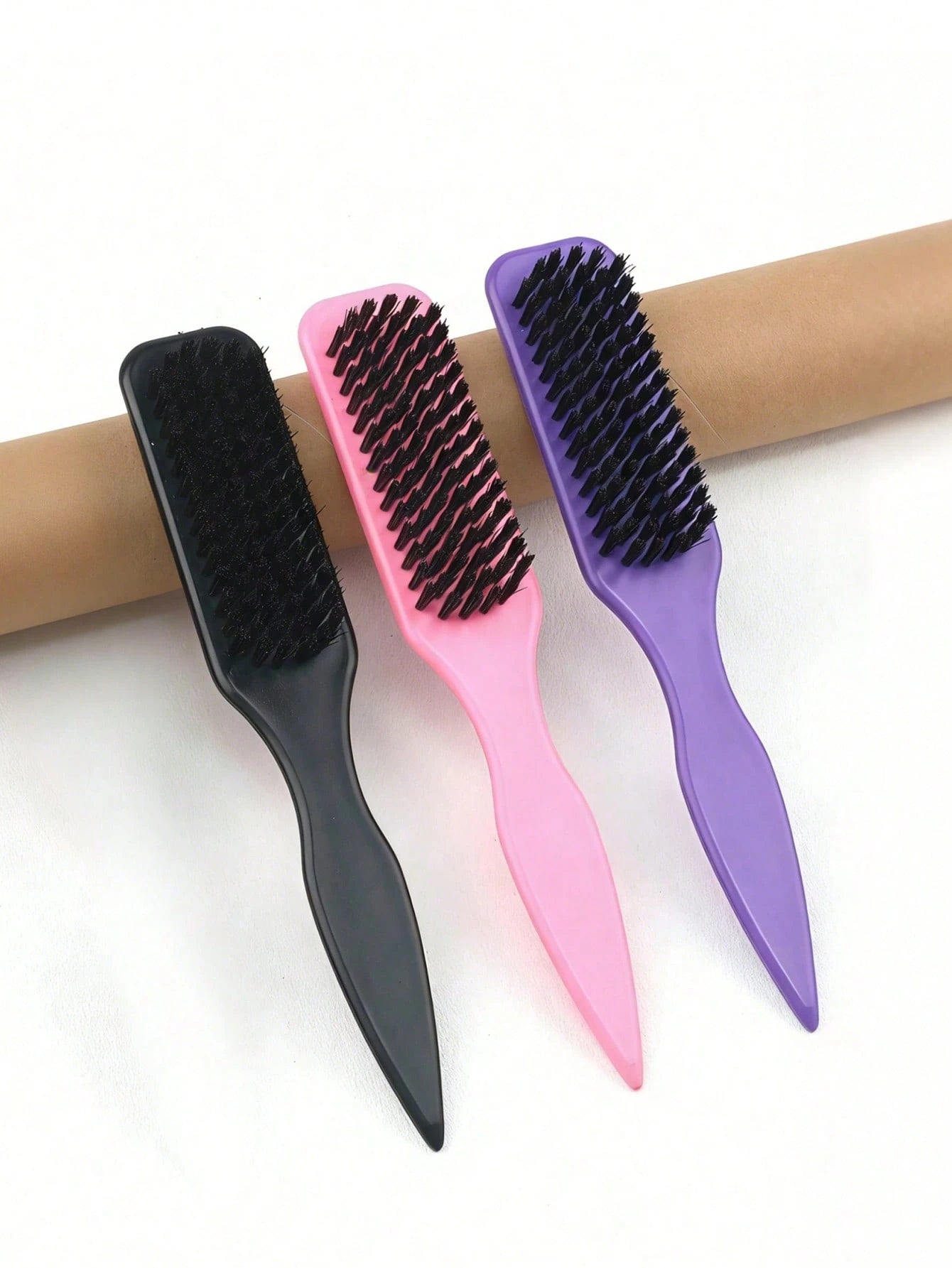 4PCS Professional Hair Styling Set, Leopard Print Brush & Pink