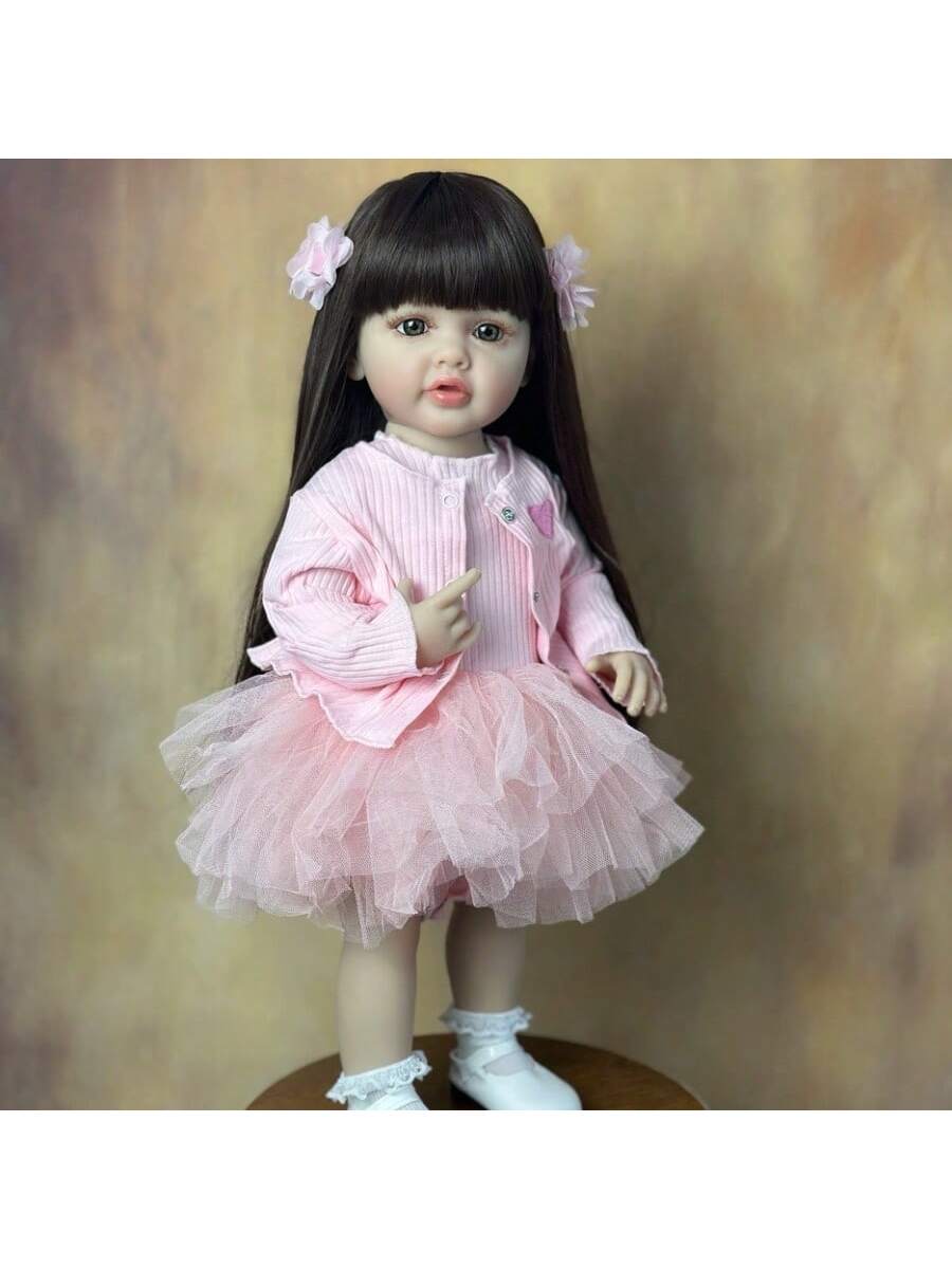 55cm 22inch Reborn Baby Can Stand, Lifelike Full Soft Vinyl Body