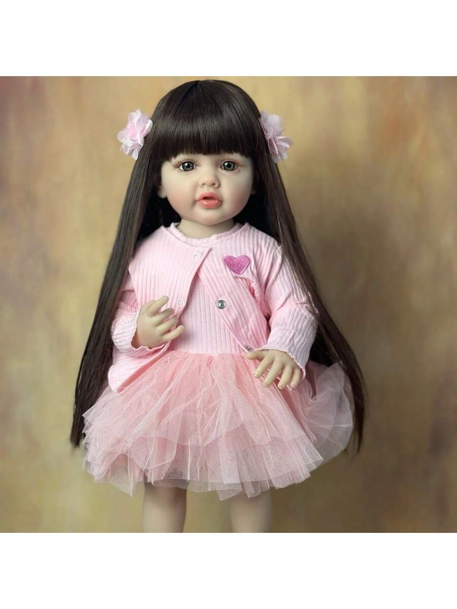 55cm 22inch Reborn Baby Can Stand, Lifelike Full Soft Vinyl Body