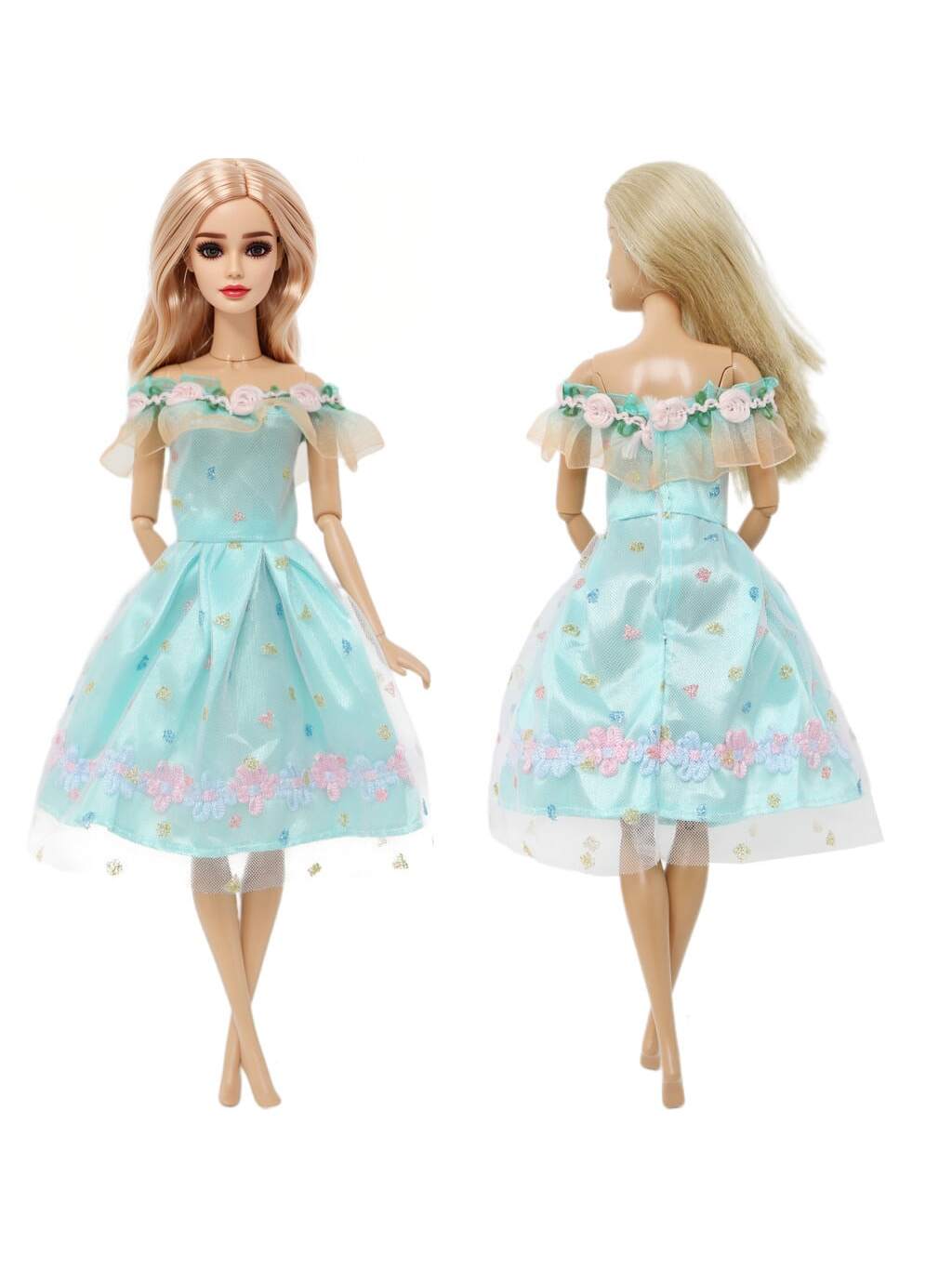 7pcs Doll Princess Dress Fashion Mix And Match Styles 11.5-Inch Doll Dress
