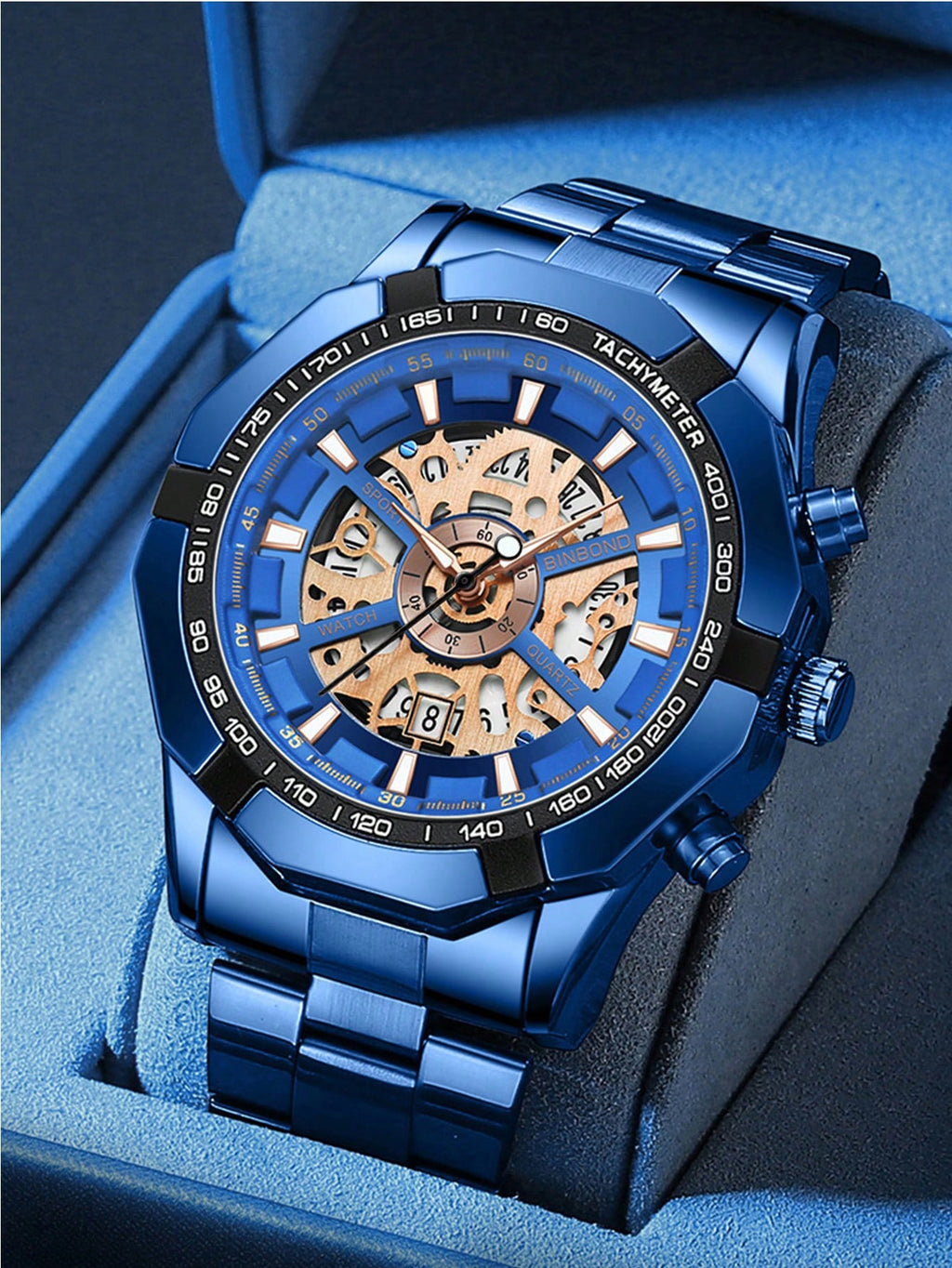 Royal blue watch set for men