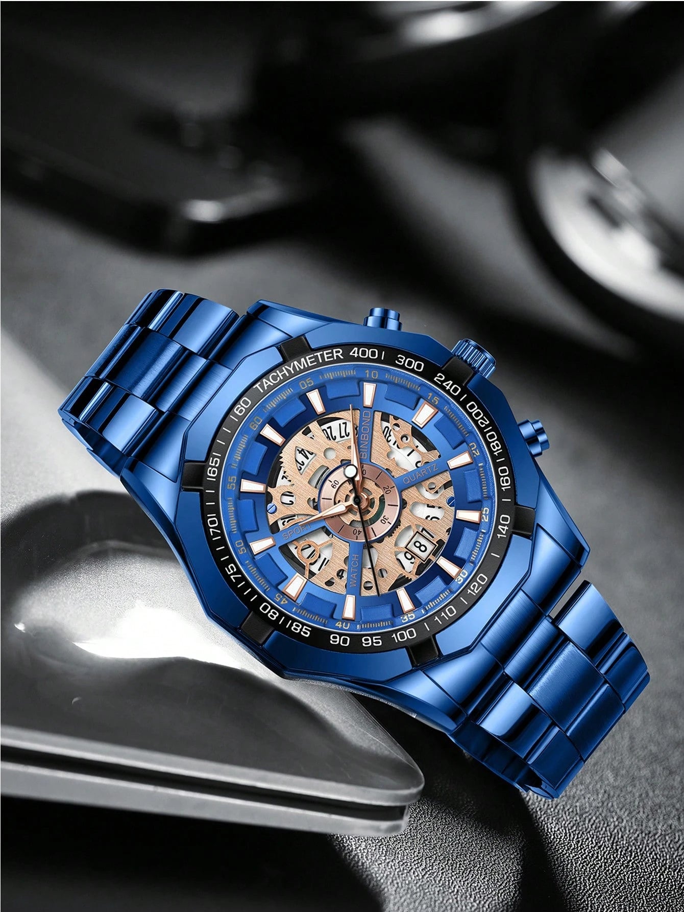Royal blue watch set for men