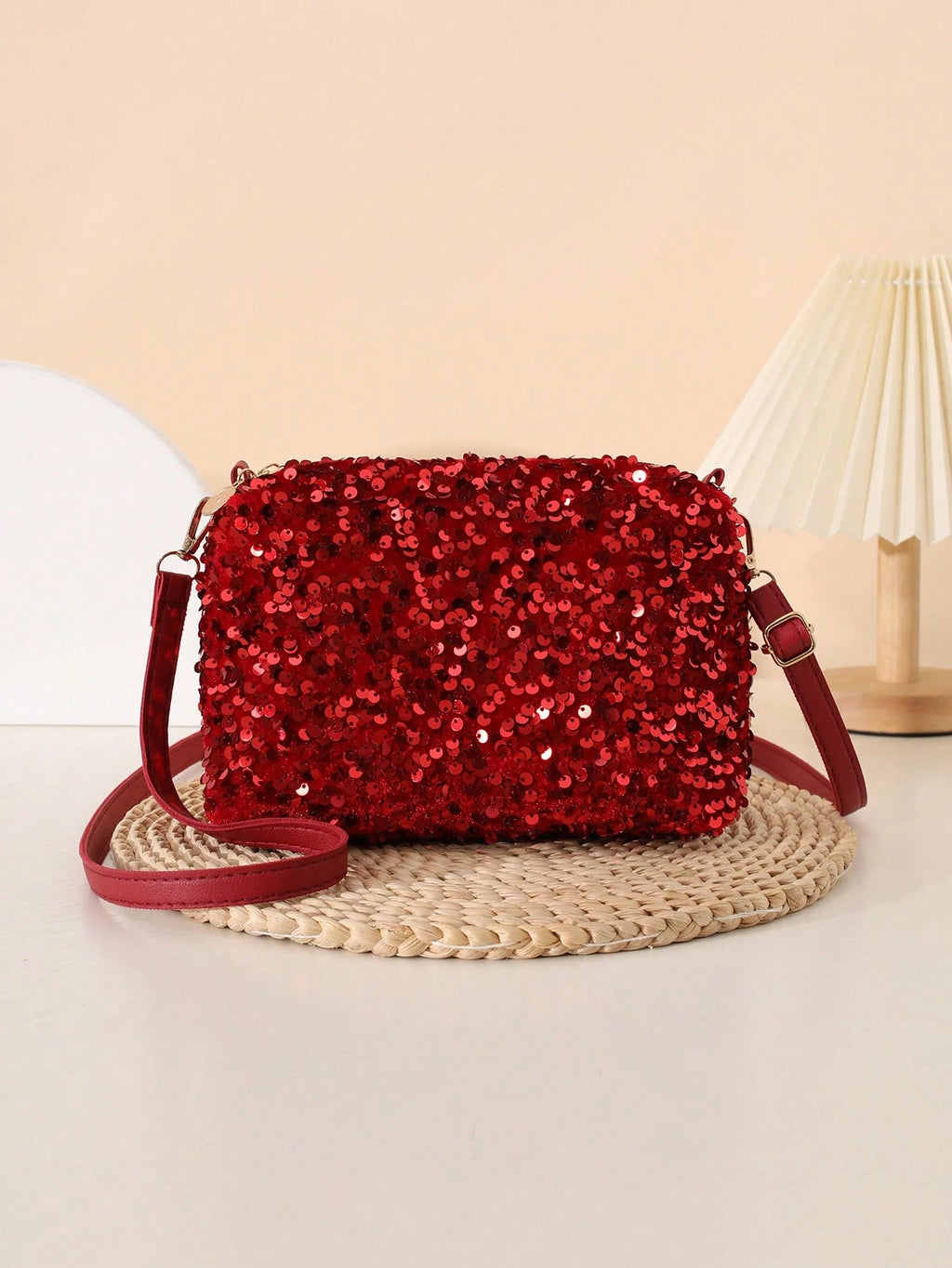 Fashionable Beaded Flower Decor Phone Pouch With Chain Strap Crossbody Bag