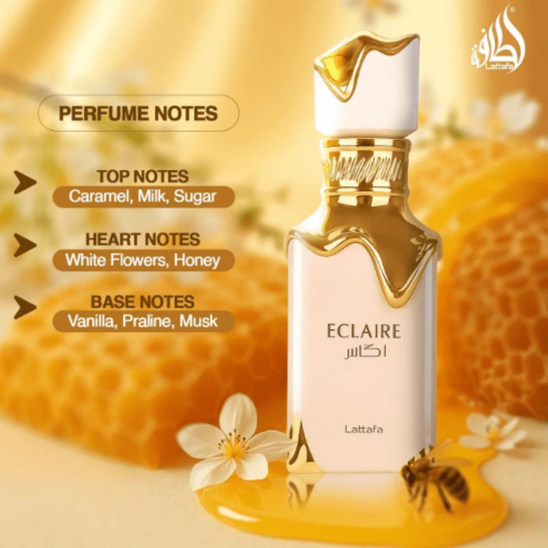Lattafa Eclaire Pistache – Gourmand, Nutty, Creamy, Musky – Eau De Parfum Spray Long-Lasting Fragrance For Women, 3.4 Ounce