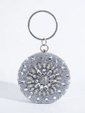 Mini Party Bag With Sunflower Rhinestone Decor, Top Handle Clutch Purse