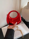 Acrylic Mini Handbag, Fashion Clutch Purse, Personalized Crescent Moon Shaped