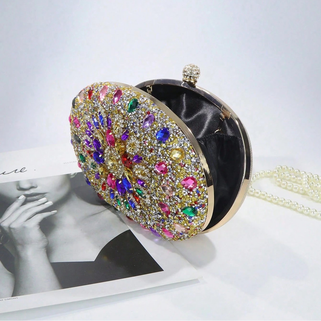 New Sunflower Diamond Buckle Fashion Dinner Bag Party Evening Dress