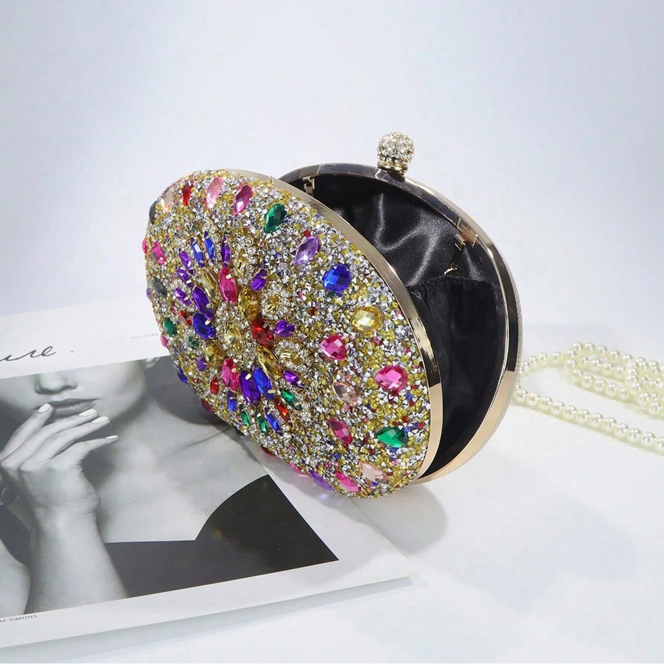 New Sunflower Diamond Buckle Fashion Dinner Bag Party Evening Dress