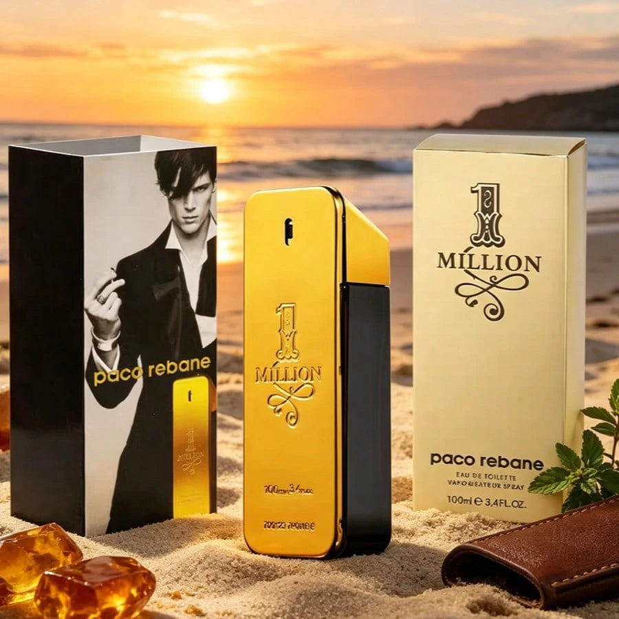 1 Million Classic Original Men's Perfume, Spicy Oriental Flavor, Noble Sweet Feeling, Leather Amber, 3.4oz100ml, Suitable For Parties, Work, Commuting And Other Venues, The Perfect Choice Of Gifts