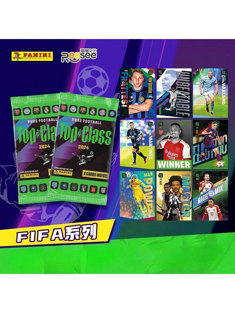 Panini 2026 TOP CLASS Classic Retail Single Pack PUREFOOTBALL, 8 Cards Per Pack, Must-Have Large Capacity Card Pack For Football Fans, Featuring Many Star Players With Detailed, Beautifully Designed Cards, Great As Halloween,
