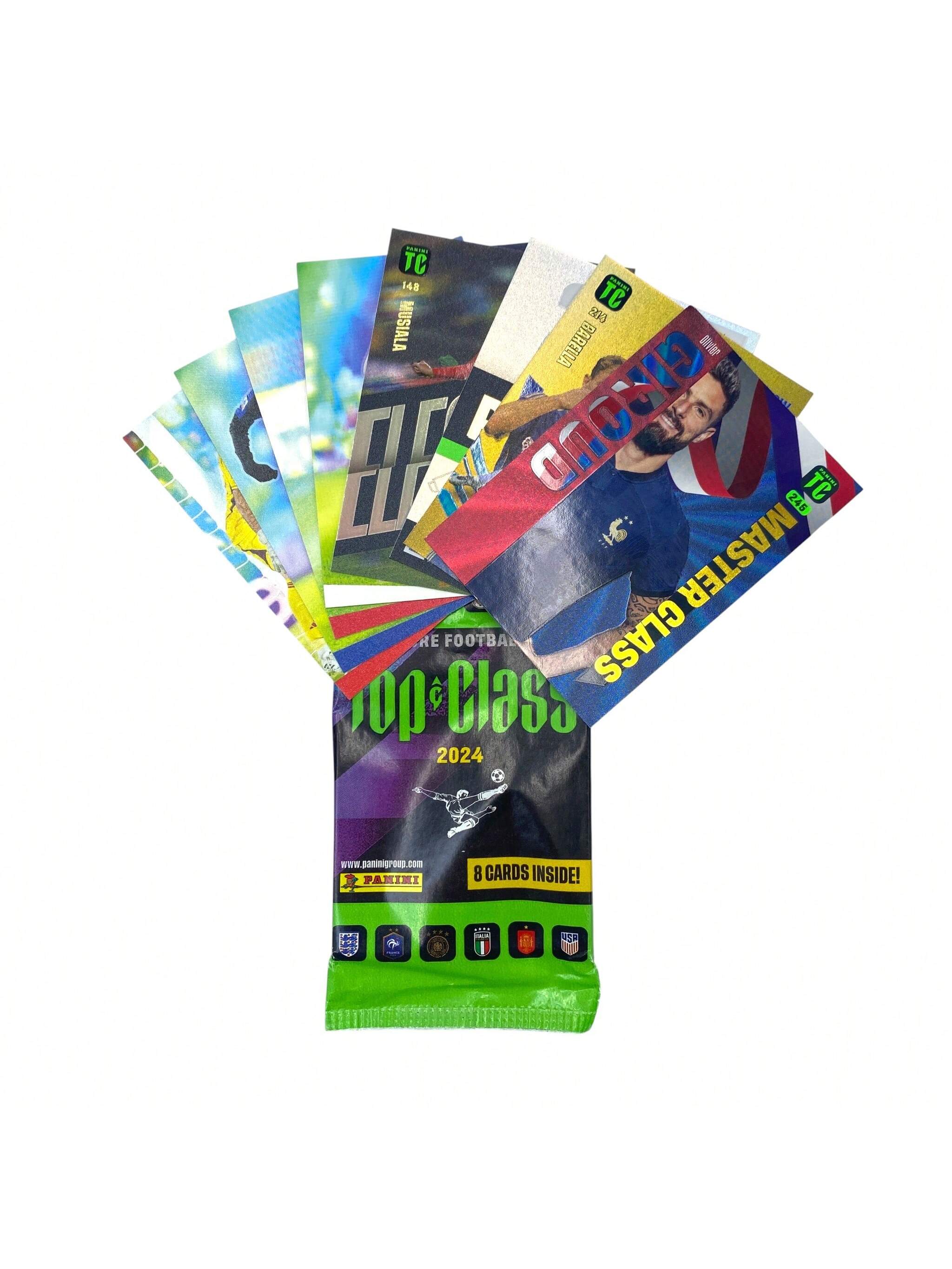 Panini 2026 TOP CLASS Classic Retail Single Pack PUREFOOTBALL, 8 Cards Per Pack, Must-Have Large Capacity Card Pack For Football Fans, Featuring Many Star Players With Detailed, Beautifully Designed Cards, Great As Halloween,
