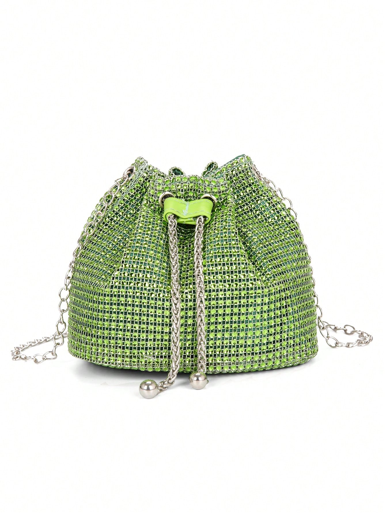 Shiny Glitter Bling Glamorous, Elegant Luxury Mini Bucket Bag