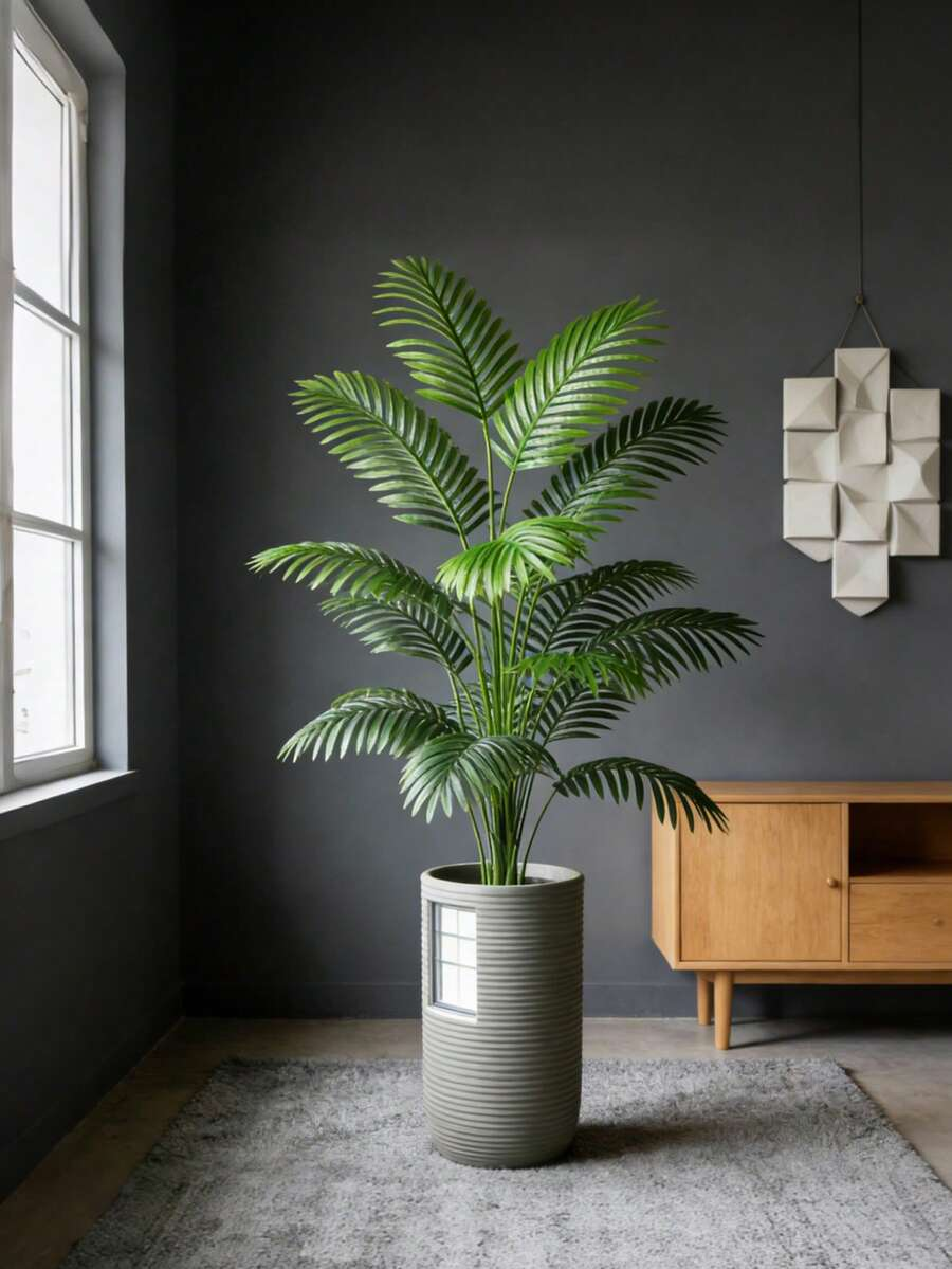 1 Pcs 120cm Artificial Palm Tree With 24 Leaves ( without Pot )