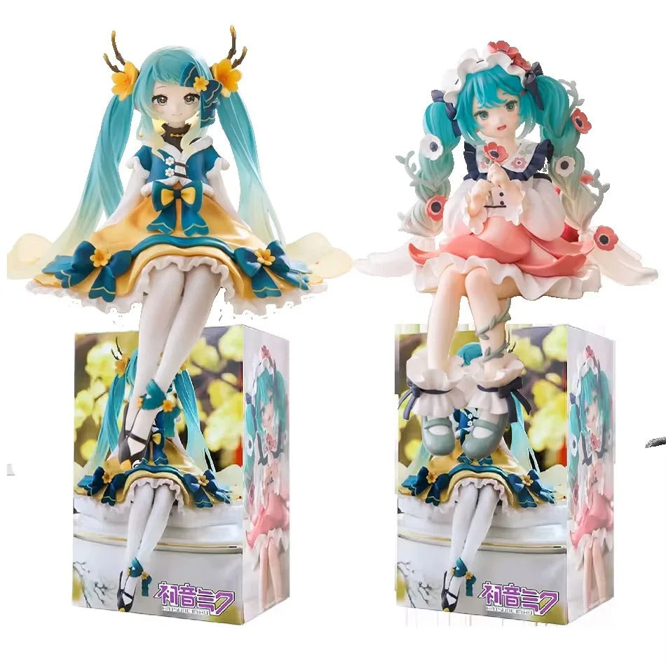 2Pcs Hatsune Miku Anime Figure Toy Flower Fairy PVC Action Figurine