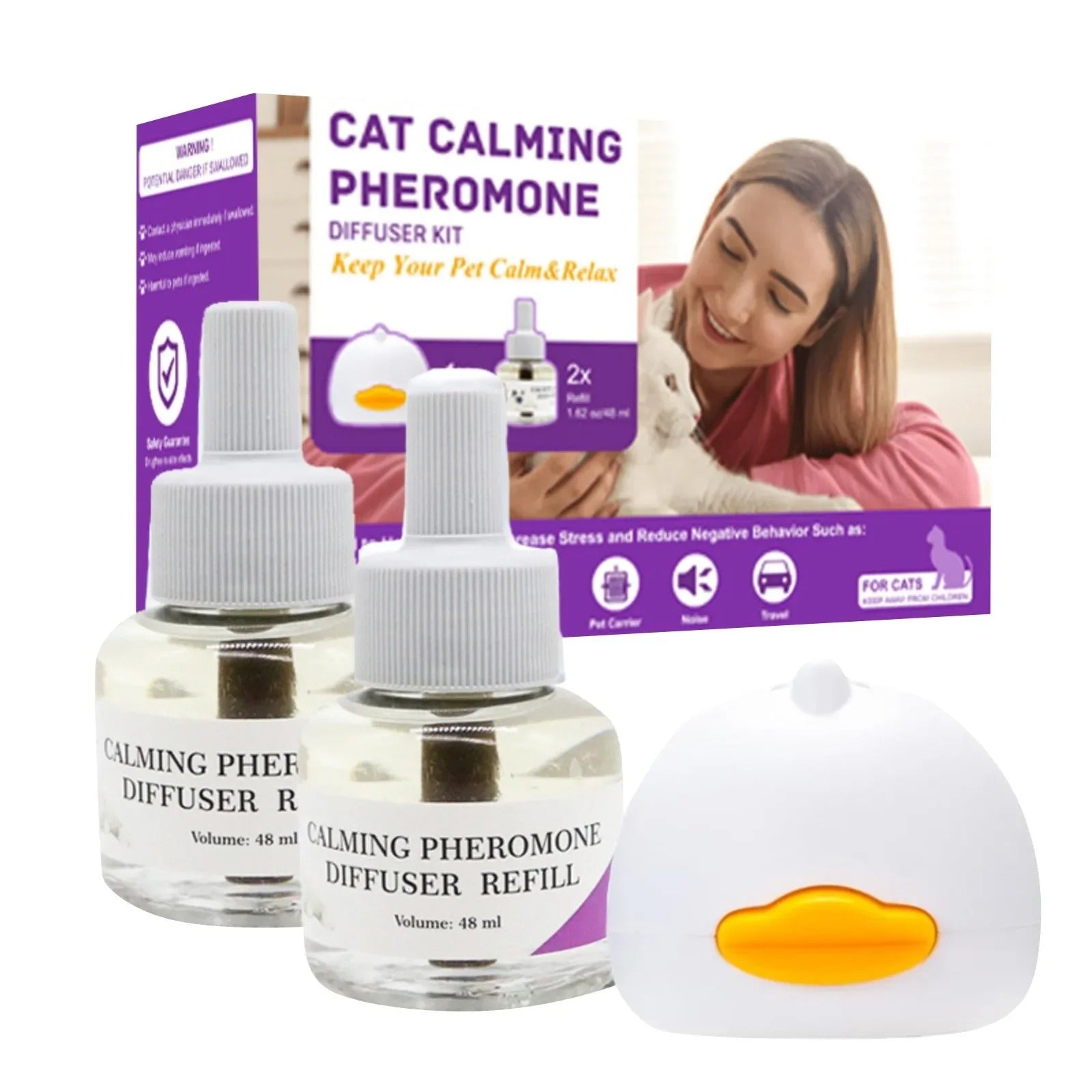 Diffuser for Cats Cat Pheromone Plug-In Relaxants Start Kit 30-Day Refill Calming Spray for Calm Relaxing Home Indoor