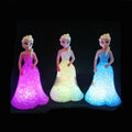 Kids Toy Elsa Anna Sofia LED Colorful Lights gradient crystal Night Light