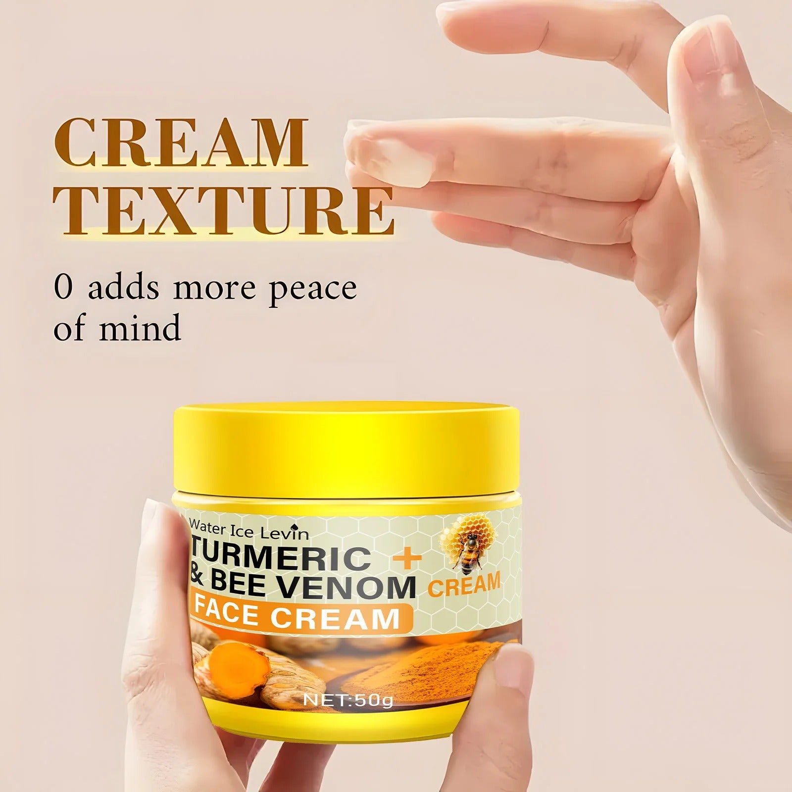 Turmeric & Bee Venom Cream with Collagen and bee Venom Facial Moisturizer for deep nourishing dry and rough skin