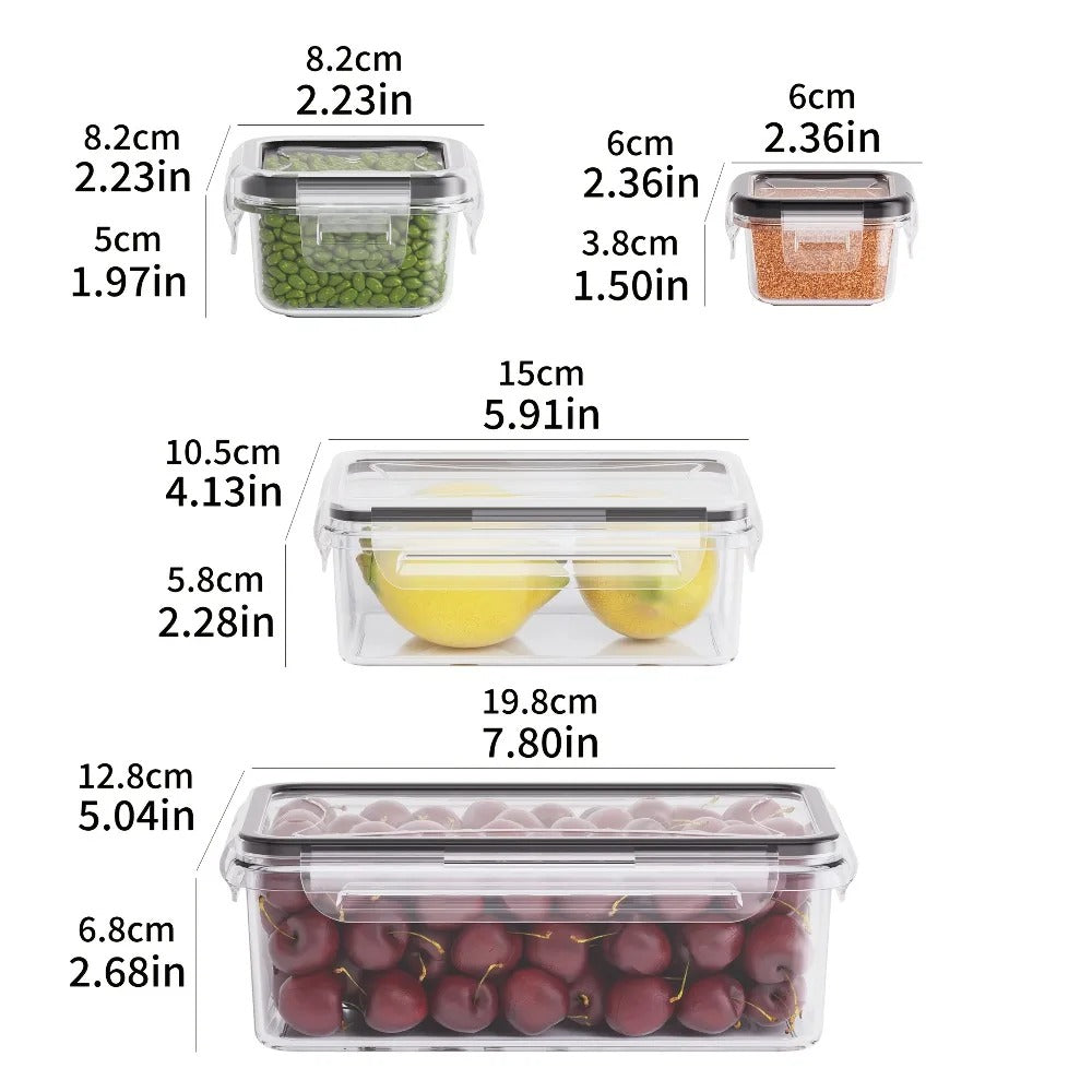 4-PC  Airtight Food Containers with Locking Lids