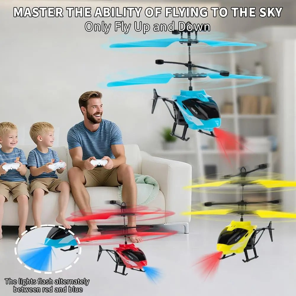 Gesture Sensing Indoor Flying Helicopter Toys, Remote-Controlled Helicopter Children's Toys With LED Lights, Birthday Gifts