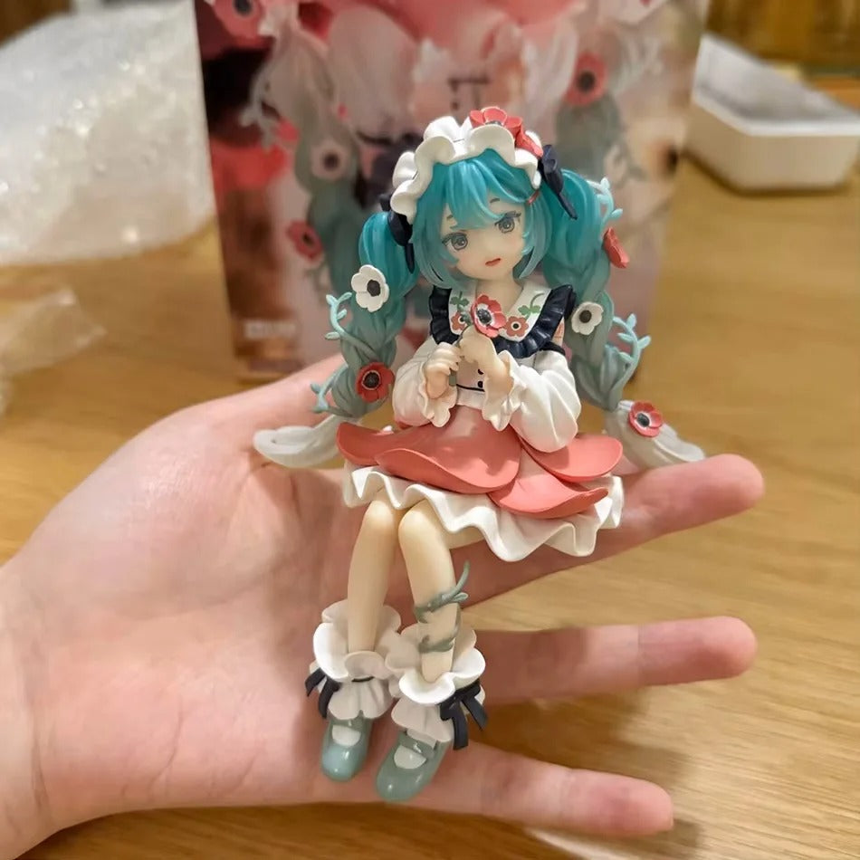 2Pcs Hatsune Miku Anime Figure Toy Flower Fairy PVC Action Figurine