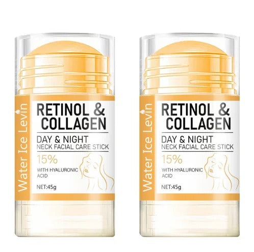 Retinol & Collagen Neck Facial Care Stick with Hyaluronic Acid, Deeply Moisturizes and Firms Skin Day & Night