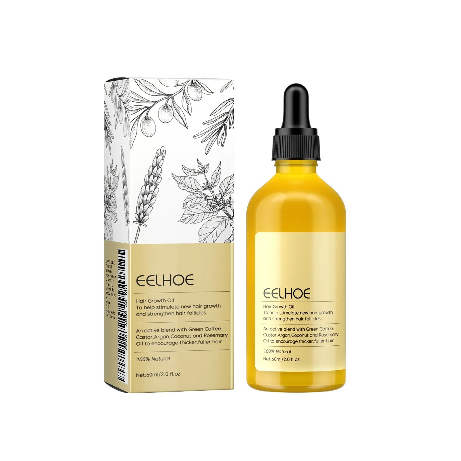 3 pcs Natural Hair Growth Oil Rosemary Anti Hair Loss Regrowth