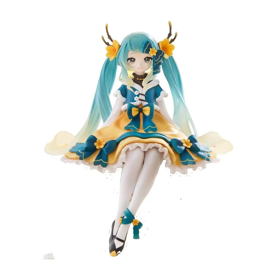 2Pcs Hatsune Miku Anime Figure Toy Flower Fairy PVC Action Figurine