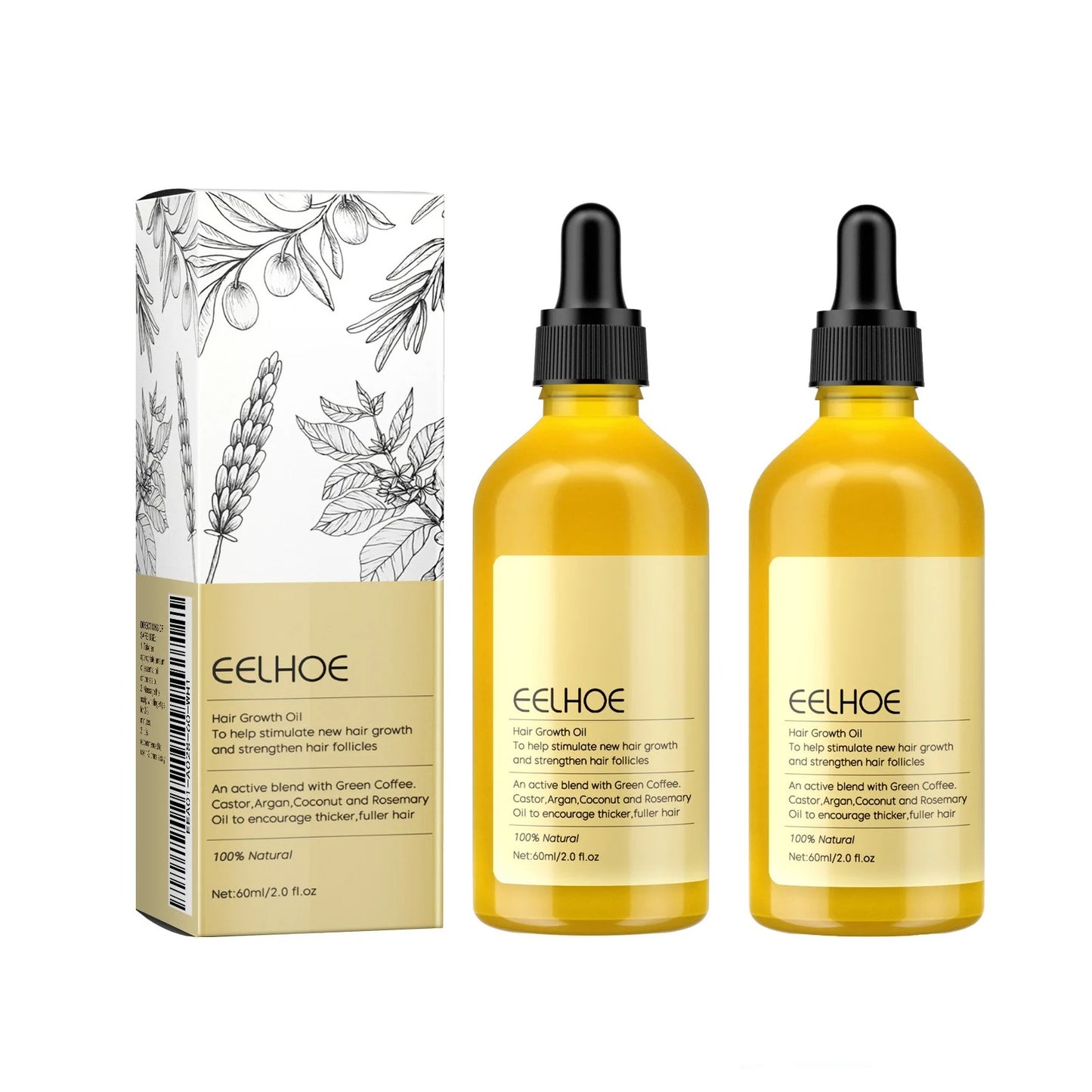 3 pcs Natural Hair Growth Oil Rosemary Anti Hair Loss Regrowth Moisturizing Repair Anti Baldness Fast Hair Growth Serum Oil